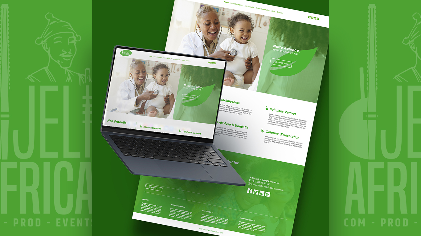 Site Internet de biomedic company